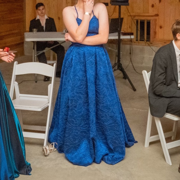 Blue Navy Ball Gown - Picture 1 of 3